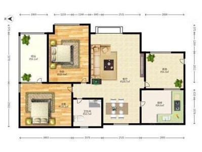 雙南兩房戶型圖,兩房戶型圖