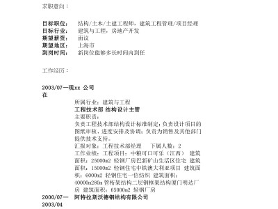 土建bim工程師投職簡歷bim工程師職位描述