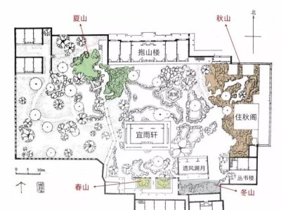 個園平面圖,個園平面圖高清圖