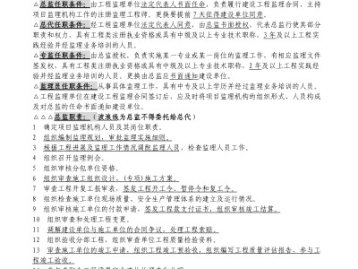 監理工程師考點速記,監理工程師考點