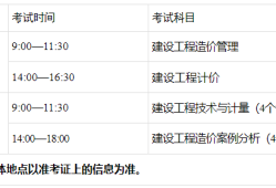公路造價(jià)工程師考試時(shí)間公路工程造價(jià)師考試共幾門