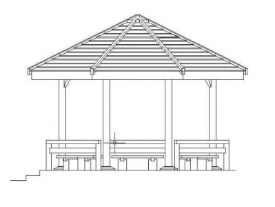 花架cad花架cad平面圖高清