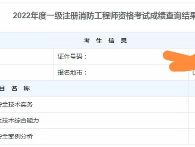 二級消防工程師成績公布時(shí)間青海二級消防工程師成績查詢
