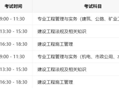 二級建造師報名時間跟考試時間是什么時候二級建造師考試時間和報名時間