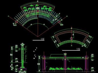 花架施工圖,花架施工圖片