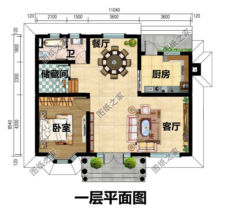 農村別墅戶型設計圖120平方米,農村別墅戶型設計圖  第1張